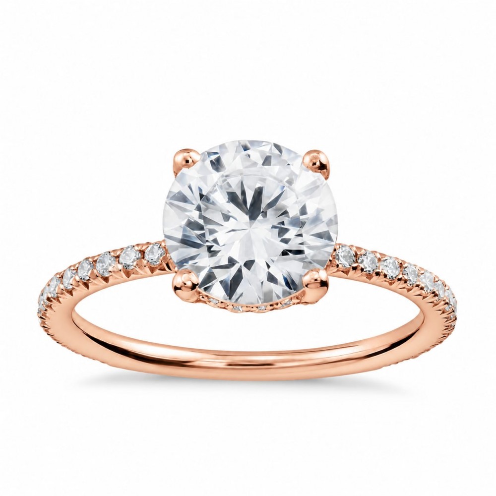 Inel de logodna cu diamant central de 1.32 ct si diamante laterale de 0.30 ct