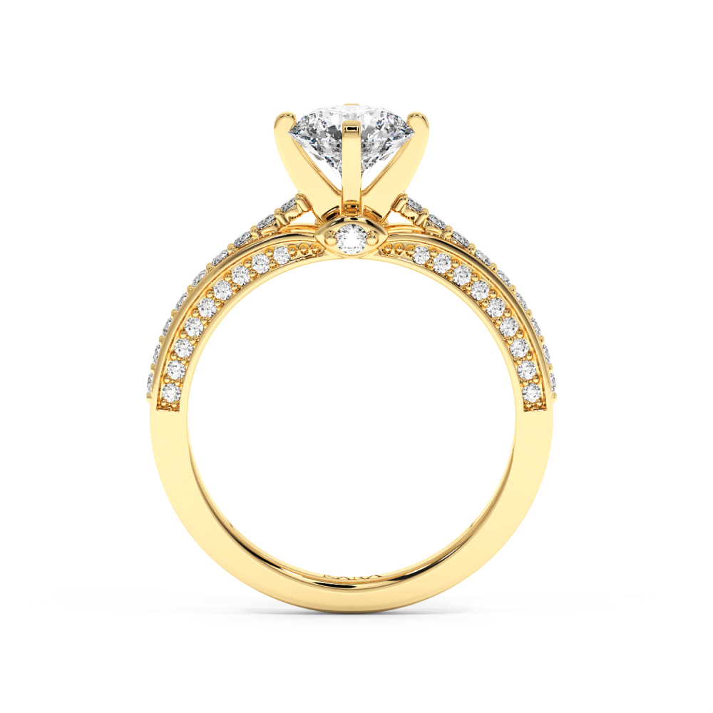 Inel de Logodna cu Diamant Central de 1ct si Diamante Laterale de 0.39ct