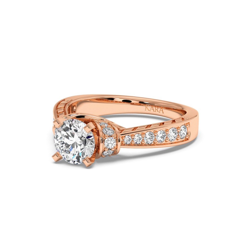 Inel de Logodna cu Diamant Central de 1ct si Diamante laterale de 0.53ct