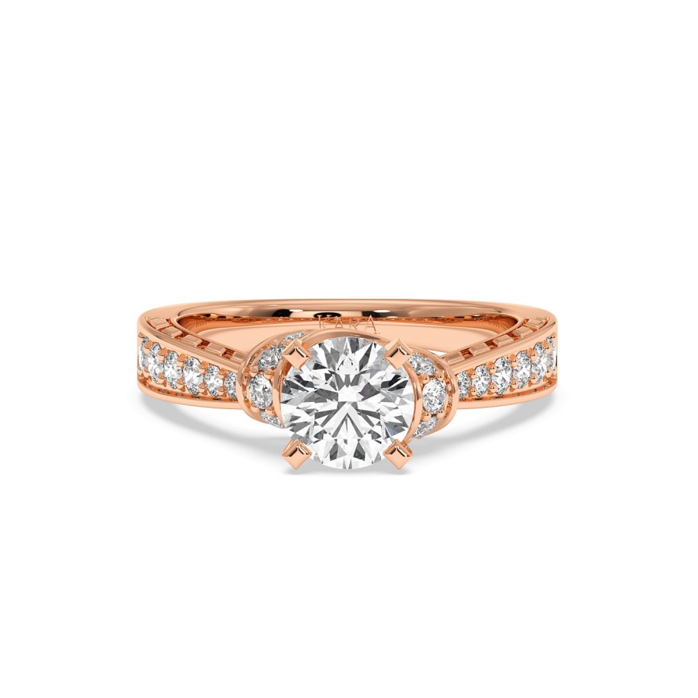 Inel de Logodna cu Diamant Central de 1ct si Diamante laterale de 0.53ct