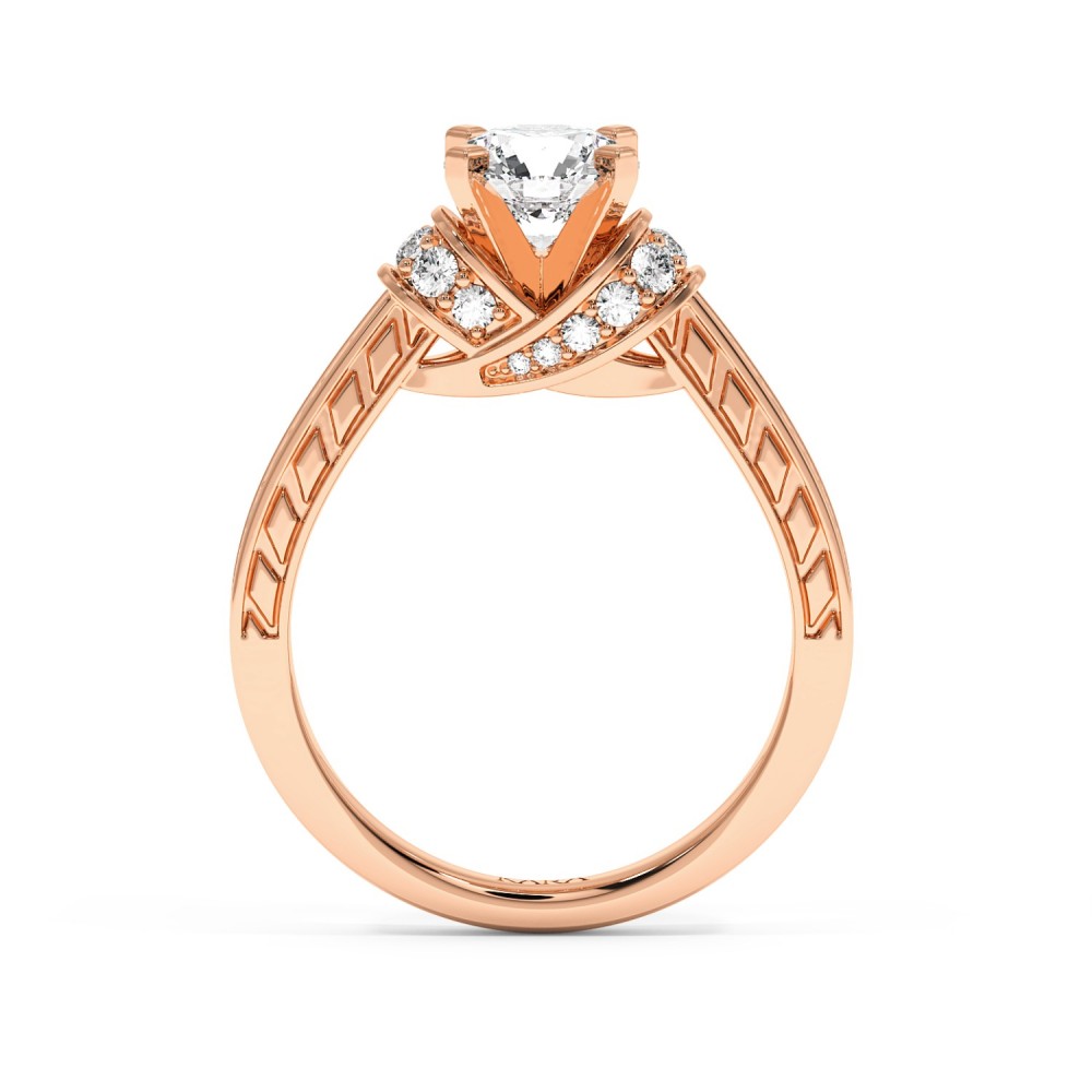 Inel de Logodna cu Diamant Central de 1ct si Diamante laterale de 0.53ct