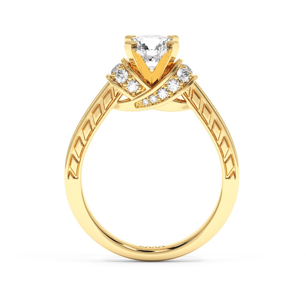 Inel de Logodna cu Diamant Central de 1ct si Diamante laterale de 0.53ct