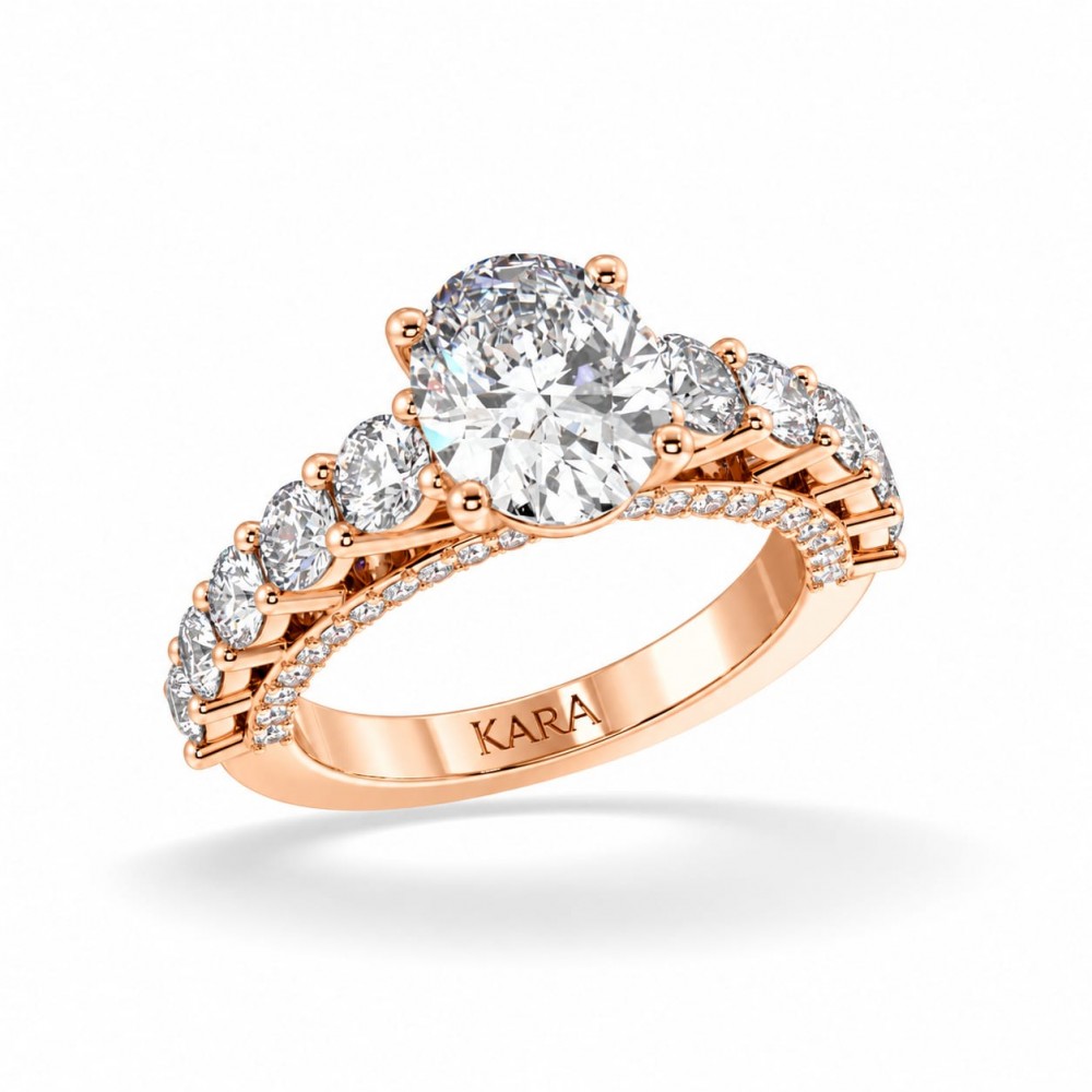 Inel de logodna cu Diamant central de 2.02 ct si diamante laterale de 1.58 ct