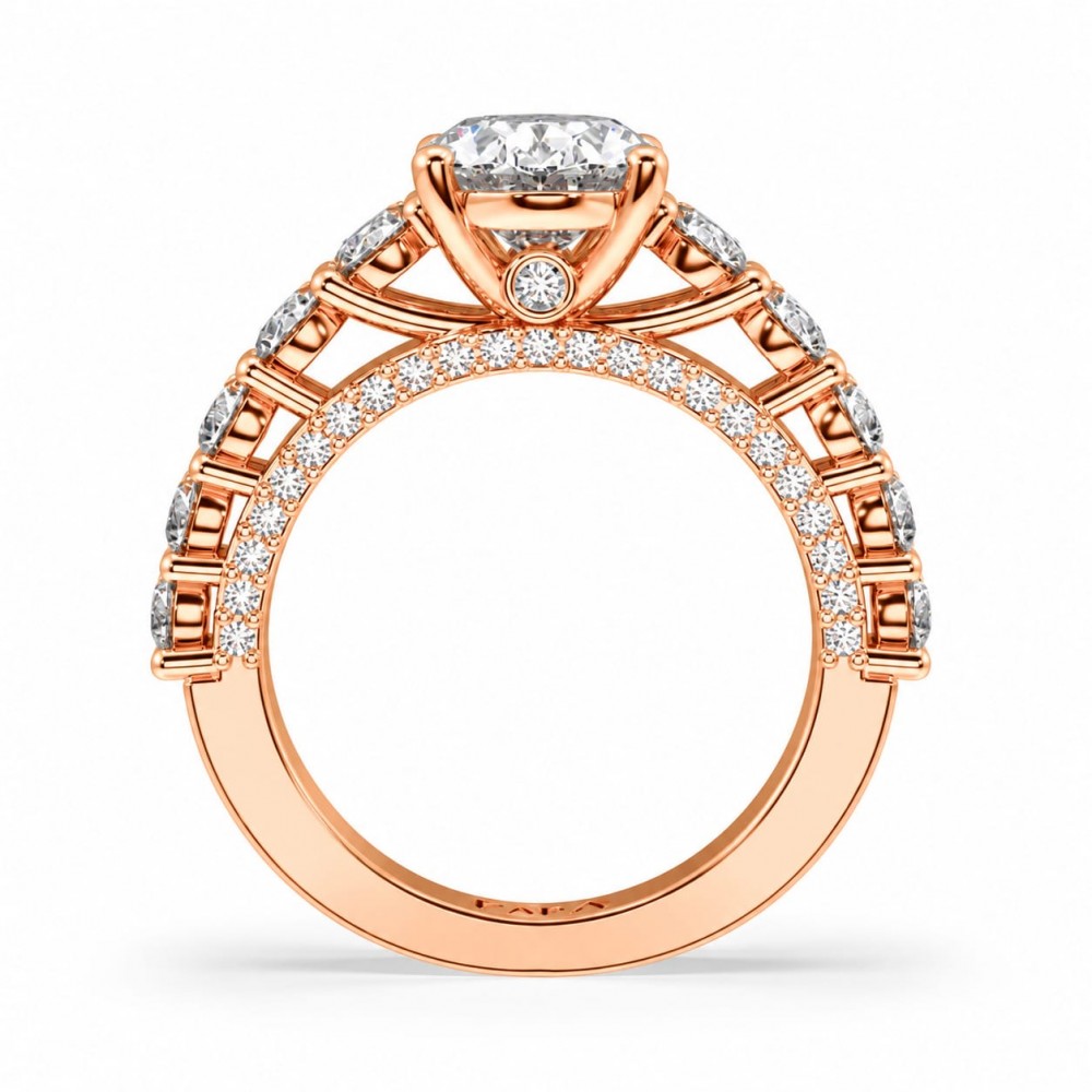 Inel de logodna cu Diamant central de 2.02 ct si diamante laterale de 1.58 ct