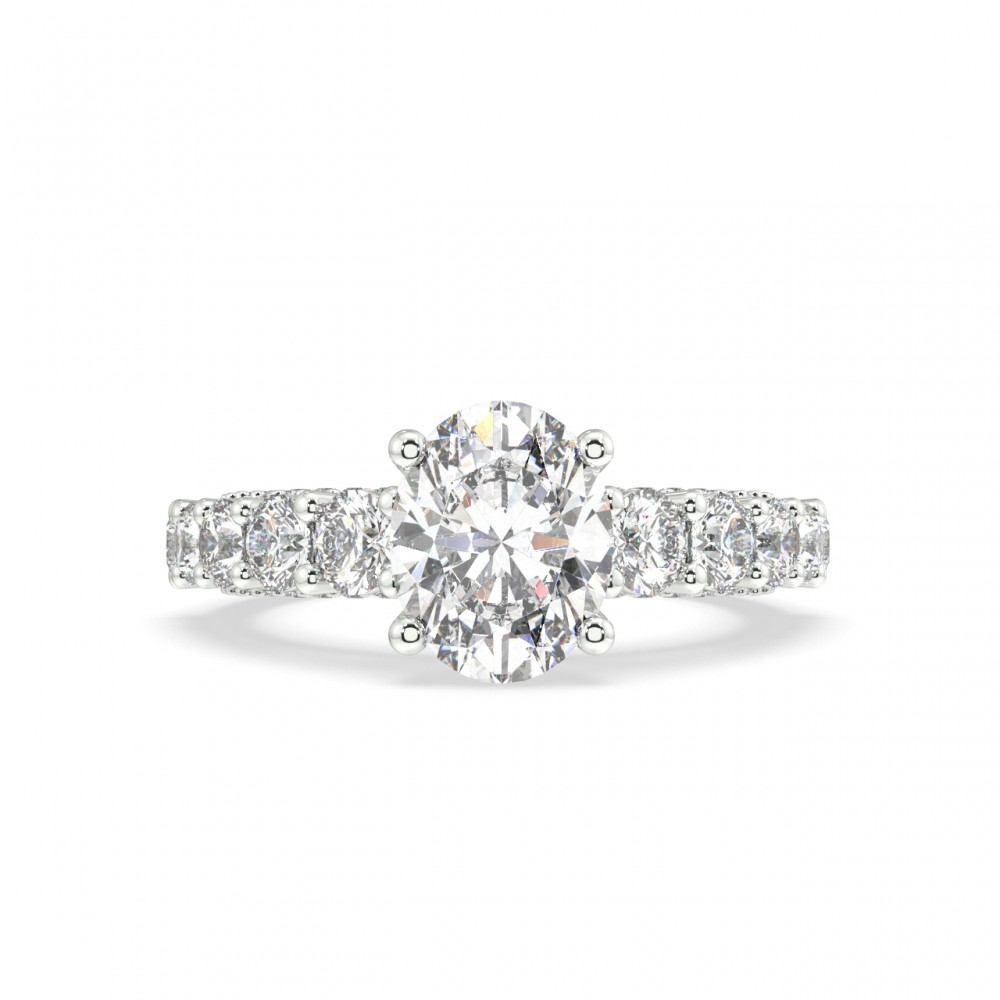 Inel de logodna cu Diamant central de 2.02 ct si diamante laterale de 1.58 ct