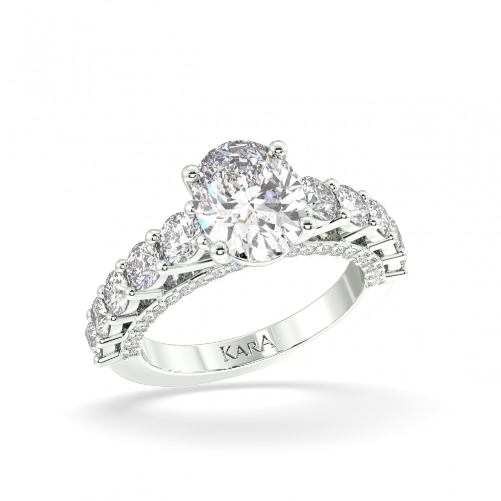 Inel de logodna cu Diamant central de 2.02 ct si diamante laterale de 1.58 ct