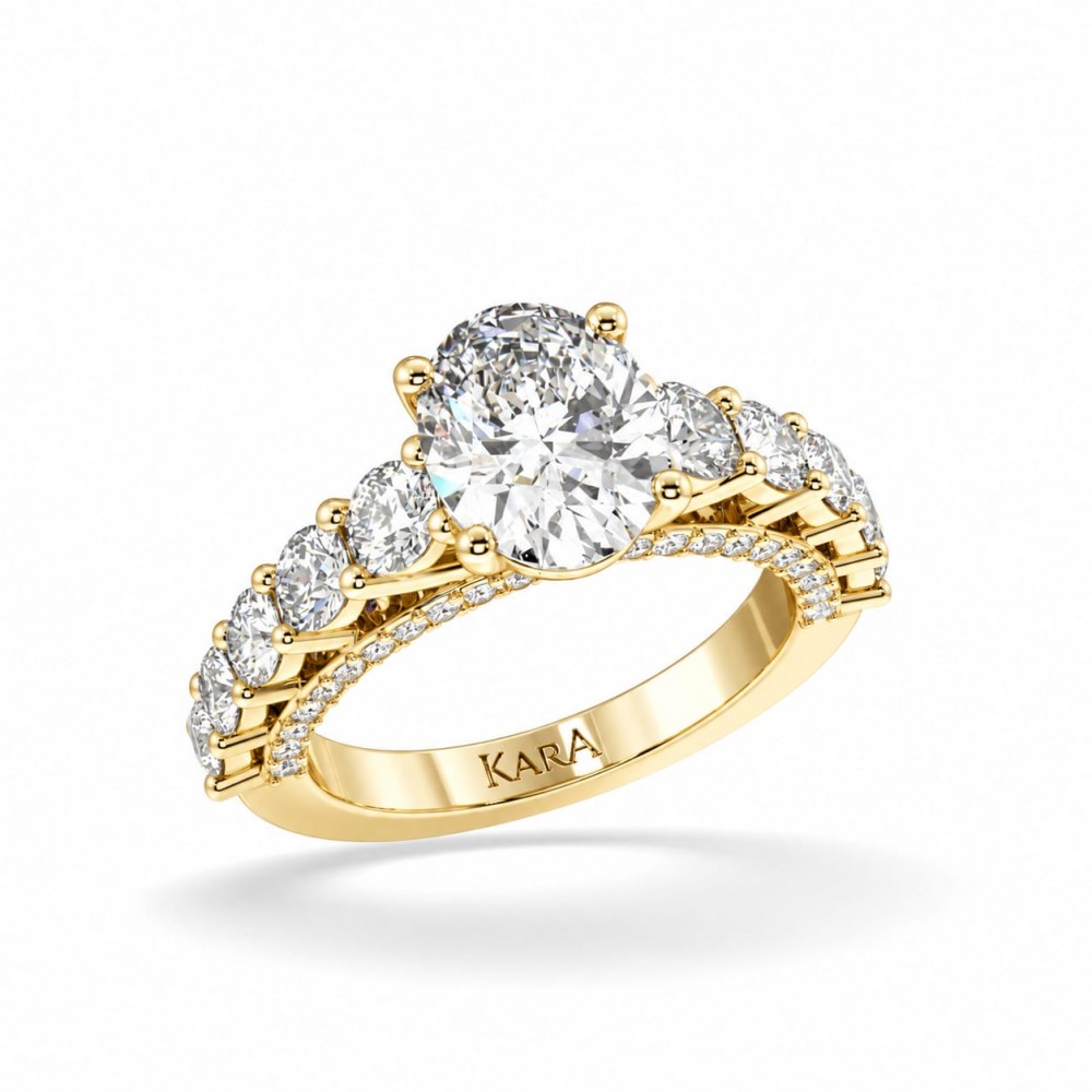 Inel de logodna cu Diamant central de 2.02 ct si diamante laterale de 1.58 ct