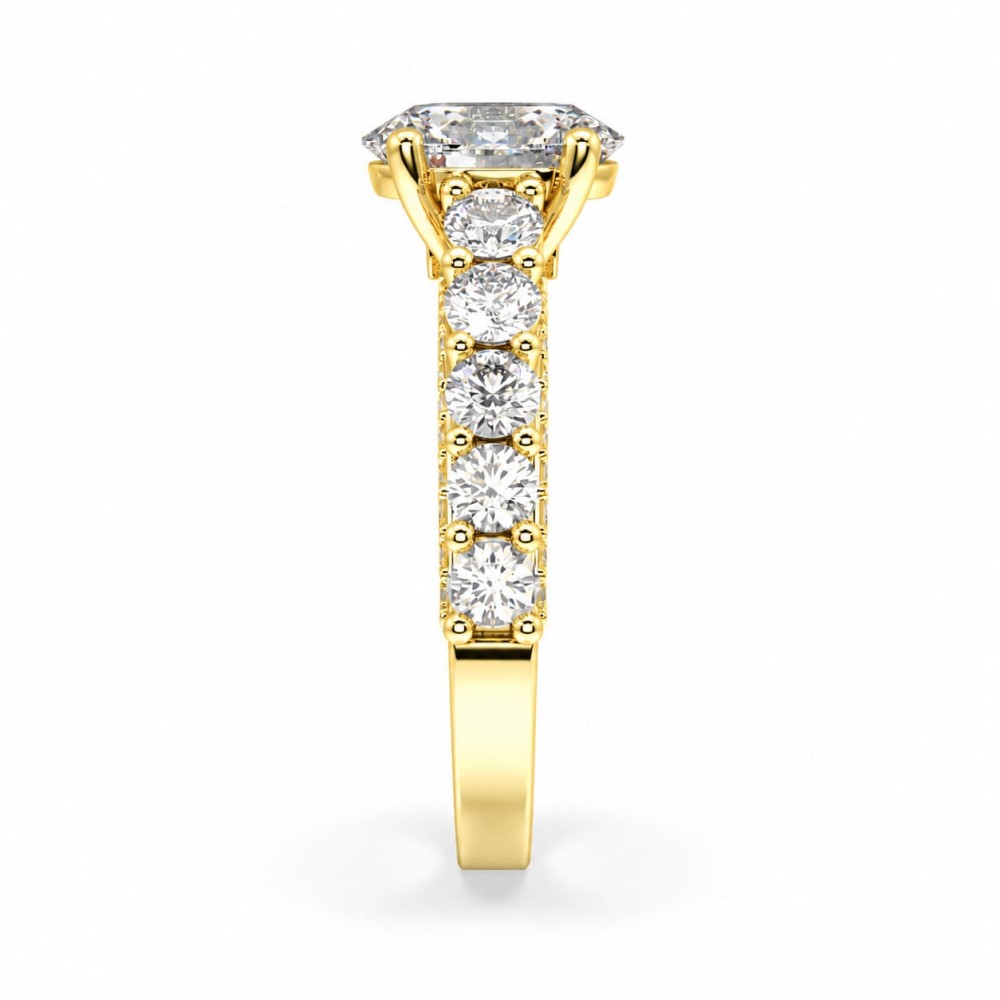 Inel de logodna cu Diamant central de 2.02 ct si diamante laterale de 1.58 ct