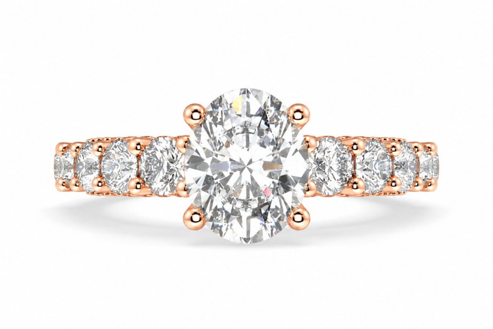 Inel de logodna cu Diamant central de 2.02 ct si diamante laterale de 1.58 ct
