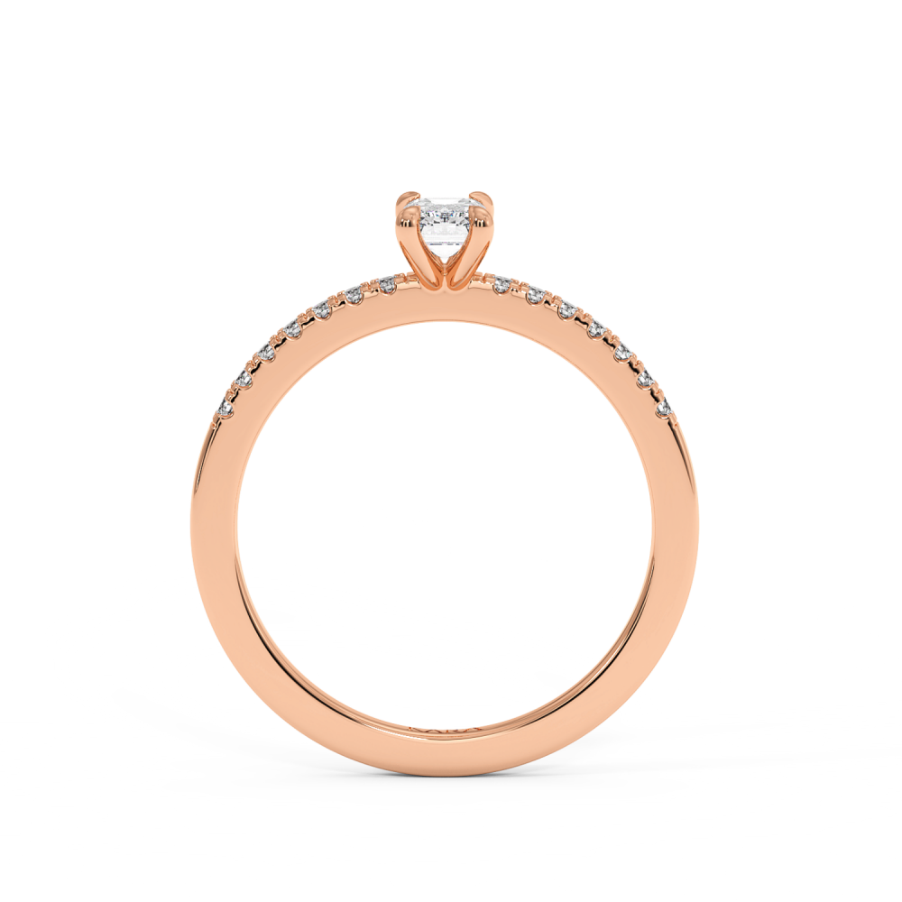 Inel de logodna cu diamant diamant central de 0.39 ct si diamante laterale de 0.12 ct