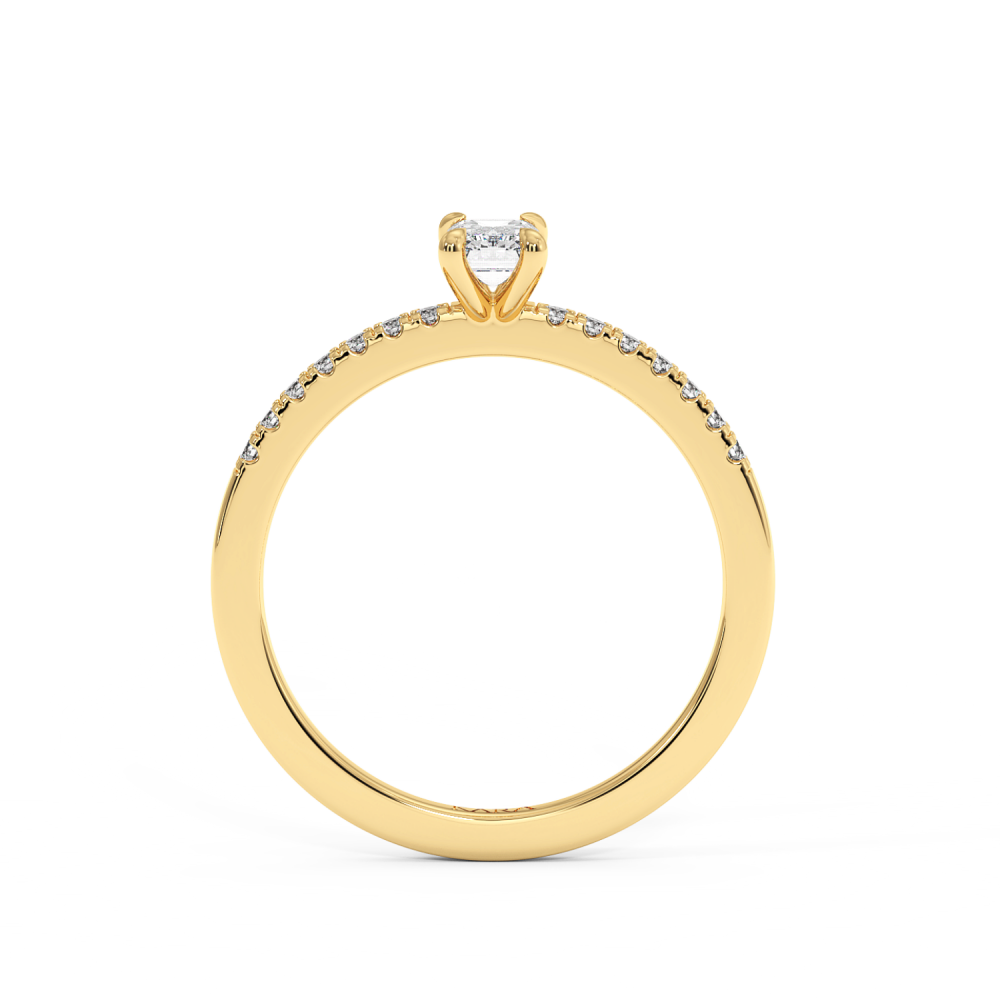 Inel de logodna cu diamant diamant central de 0.39 ct si diamante laterale de 0.12 ct