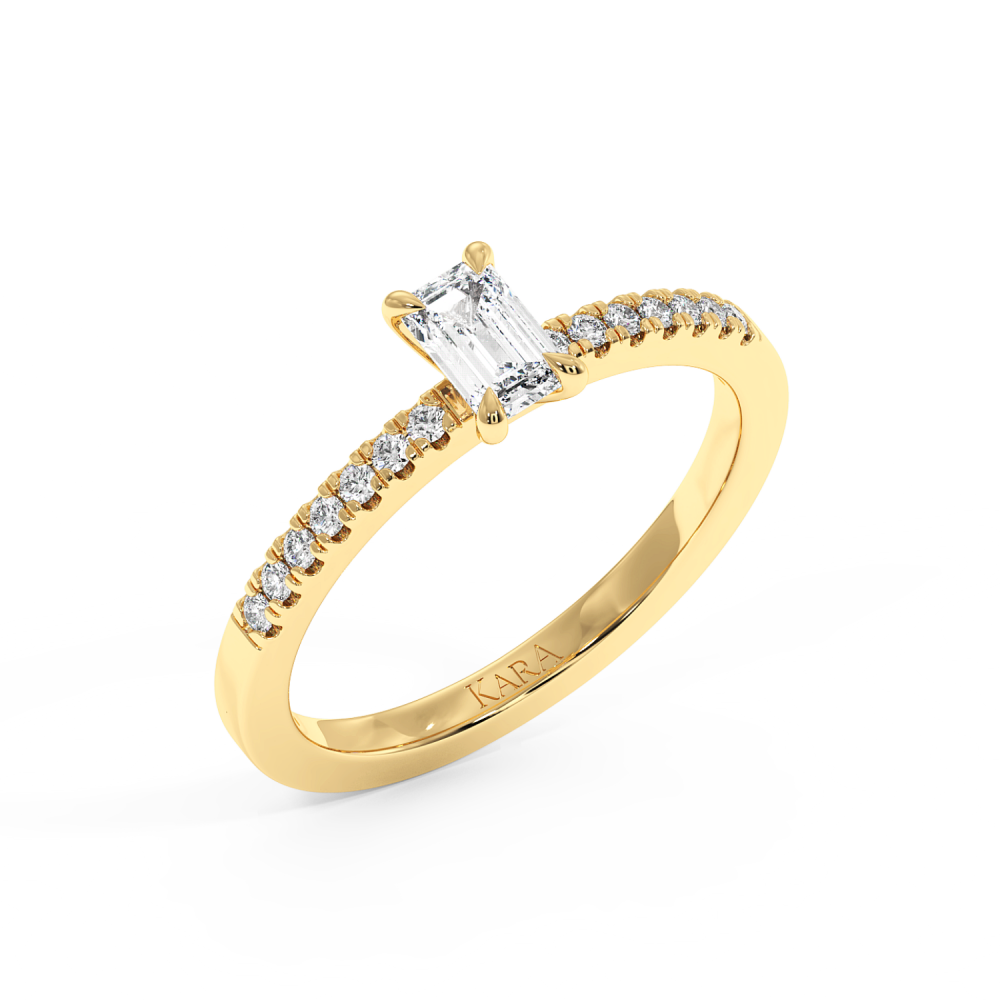 Inel de logodna cu diamant diamant central de 0.39 ct si diamante laterale de 0.12 ct