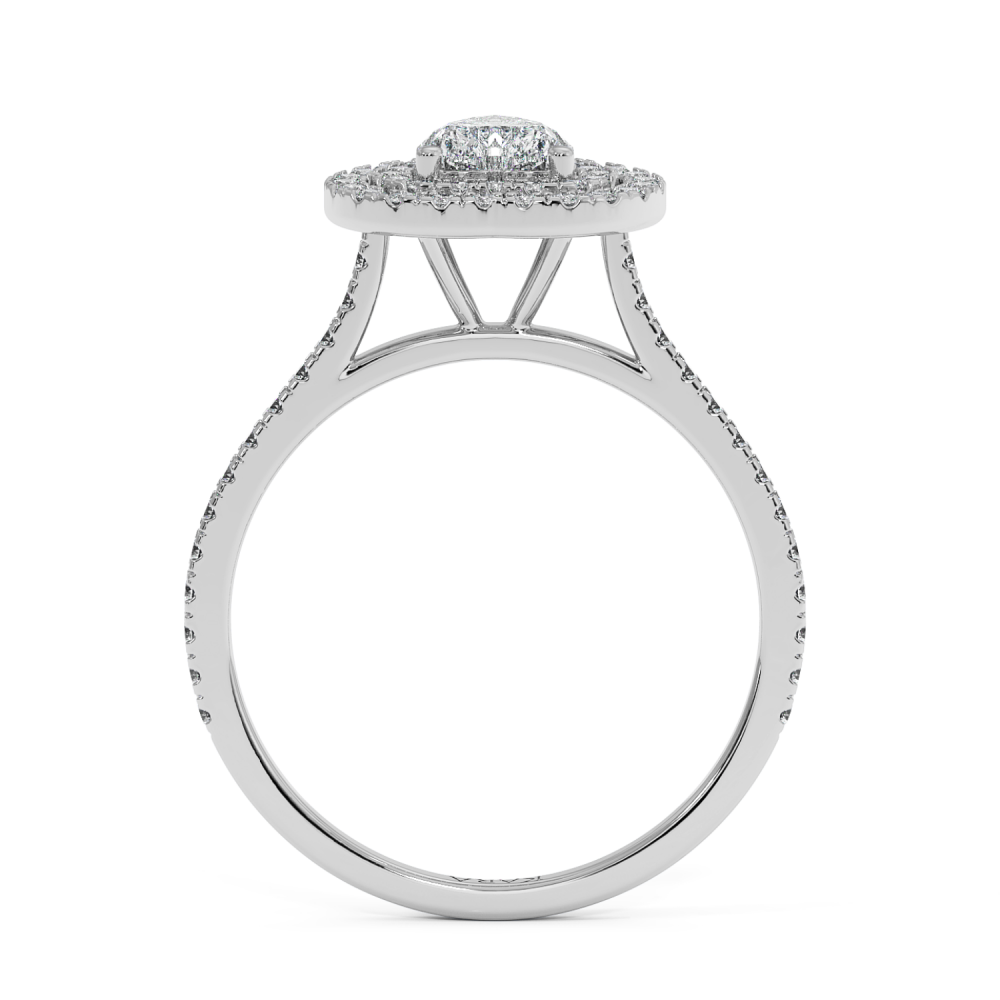 Inel de logodna cu Diamant Heart de 0.50 ct si diamante laterale de 0.36 ct