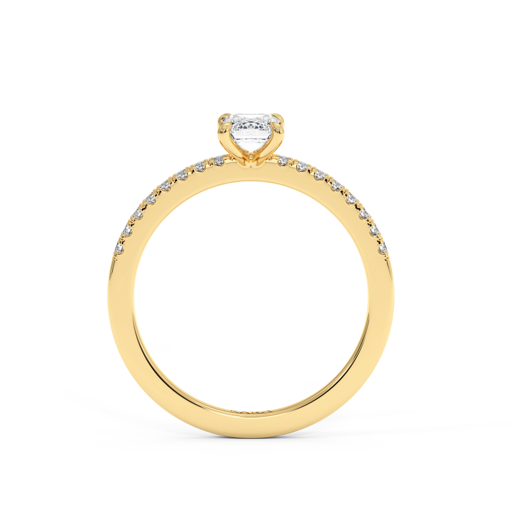 Inel de logodna cu diamante central de 0.50 ct si diamante laterale de 0.08 ct