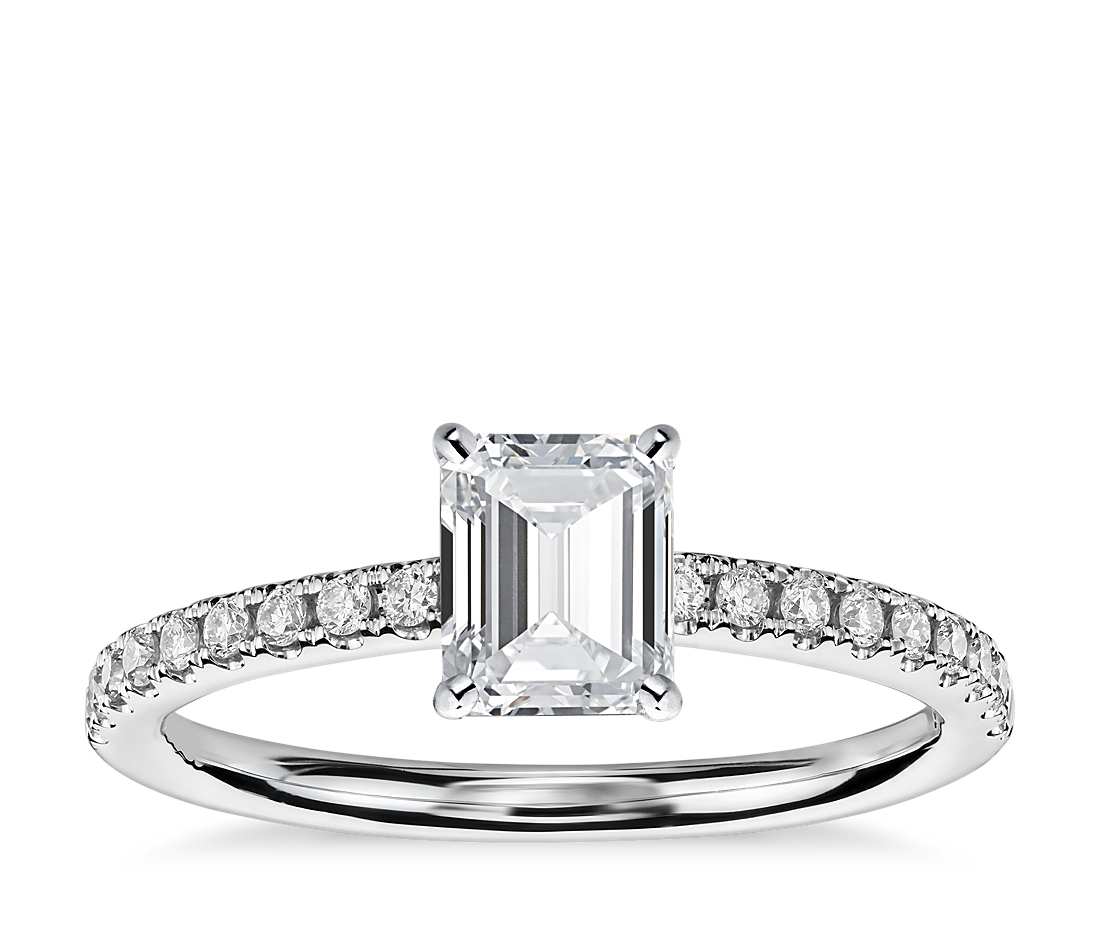 Inel de logodna cu diamant central de 0.80 ct si diamante laterale de 0.35 ct