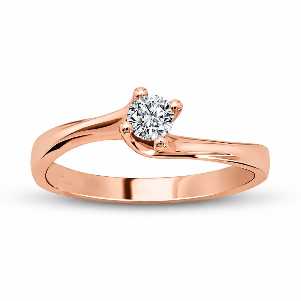 Inel de logodna Solitaire cu diamant de 0.20 ct