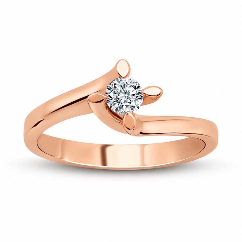 Inel de logodna Solitaire cu diamant de 0.39 ct