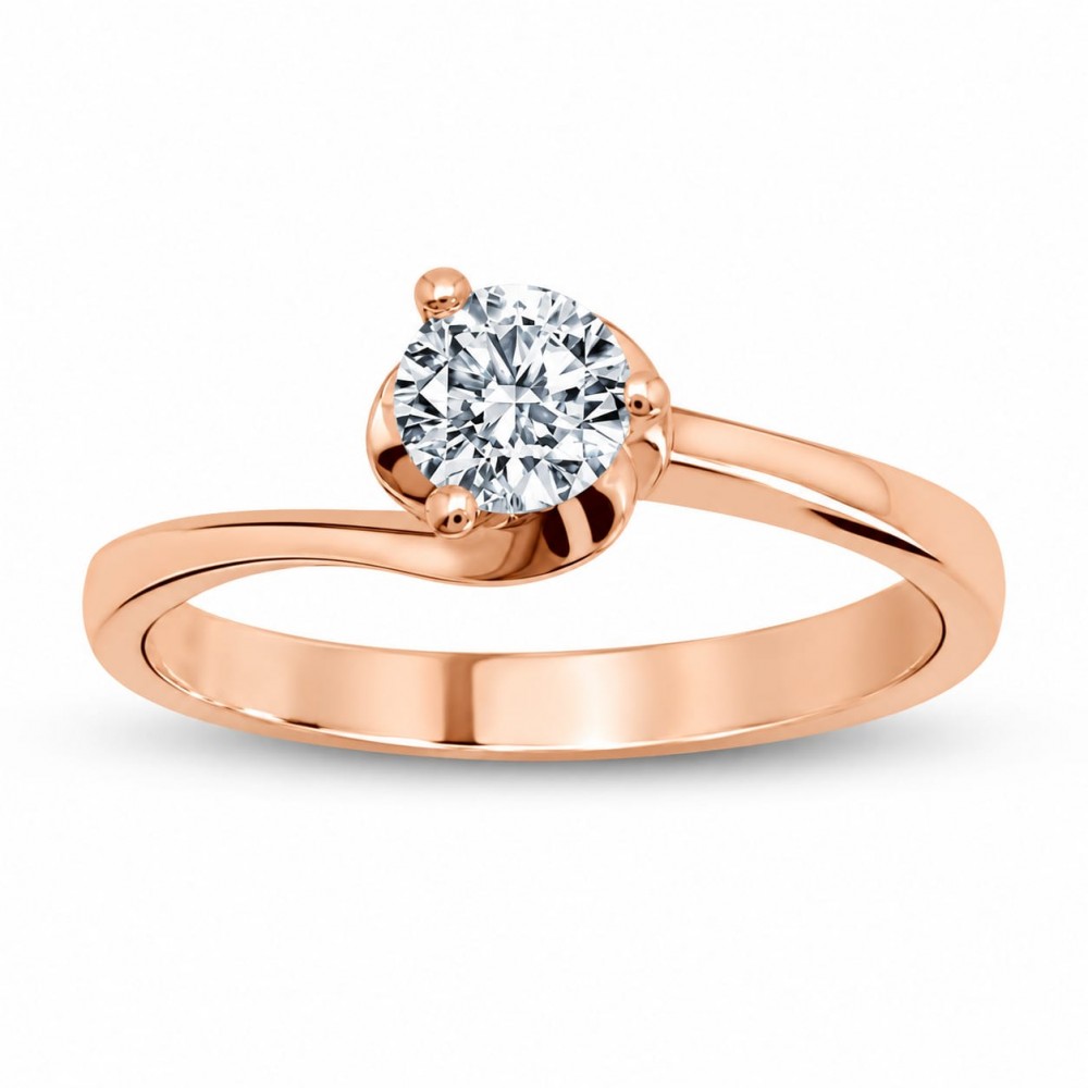Inel de logodna Solitaire cu diamant de 0.43 ct