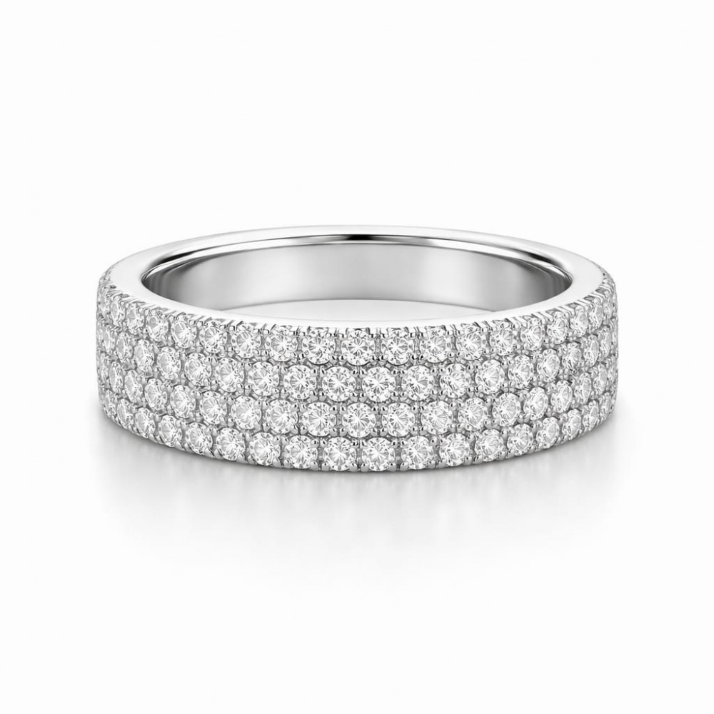 Inel Eternity cu diamante de 2.18 ct
