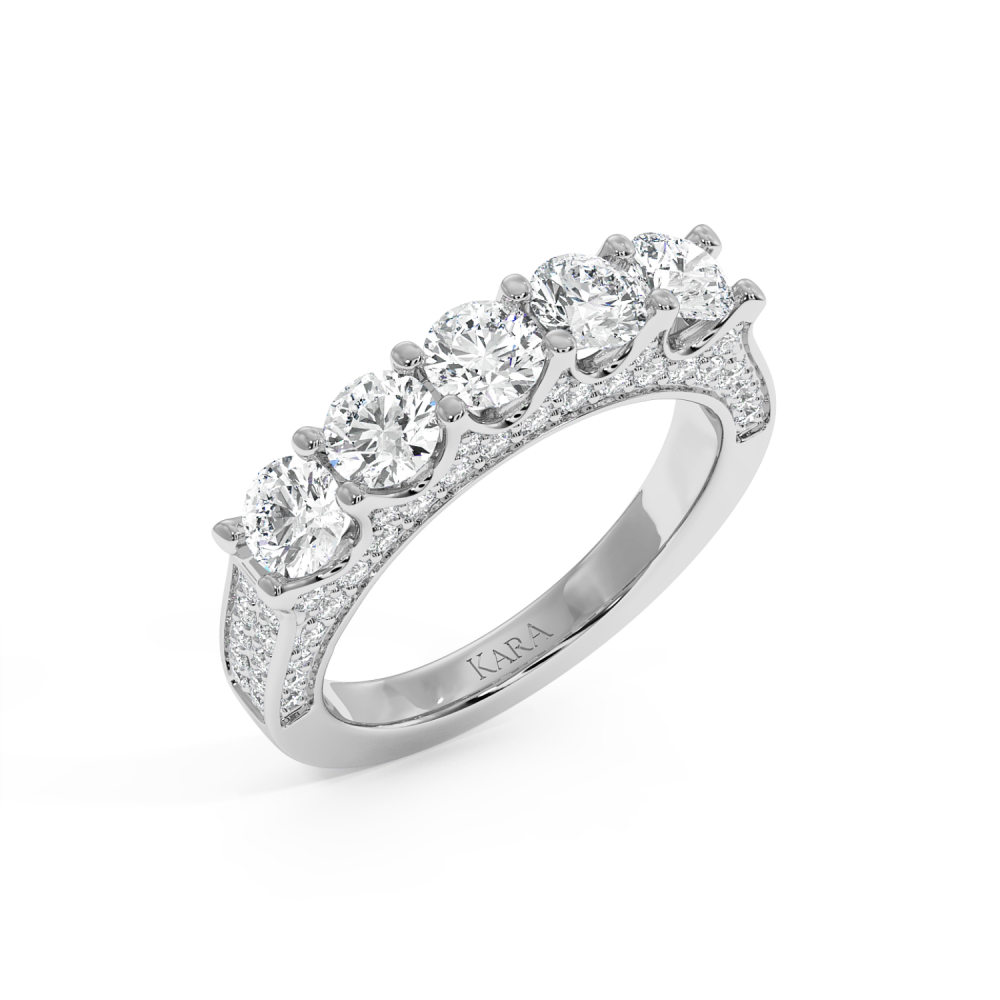 Inel Semi Eternity cu Diamante de 1.89ct