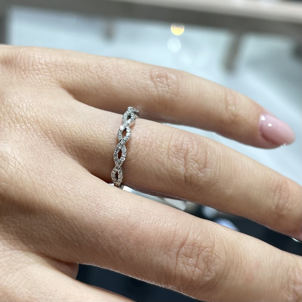 Inel Semi Eternity/ Verigheta cu Diamante de 0.21 ct