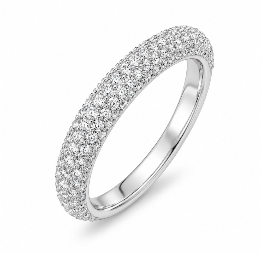 Inel Semi Eternity/ Verigheta cu Diamante de 0.63 ct