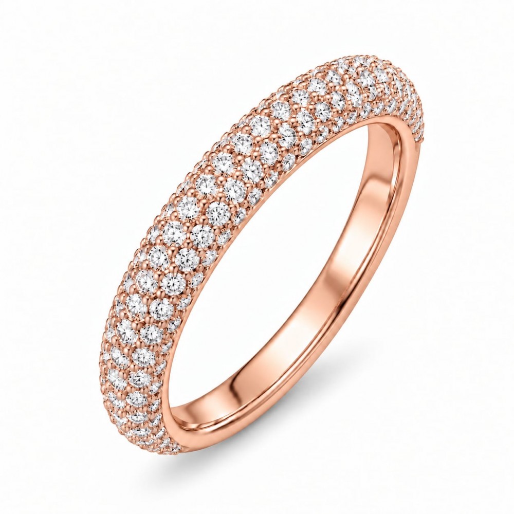 Inel Semi Eternity/ Verigheta cu Diamante de 0.63 ct