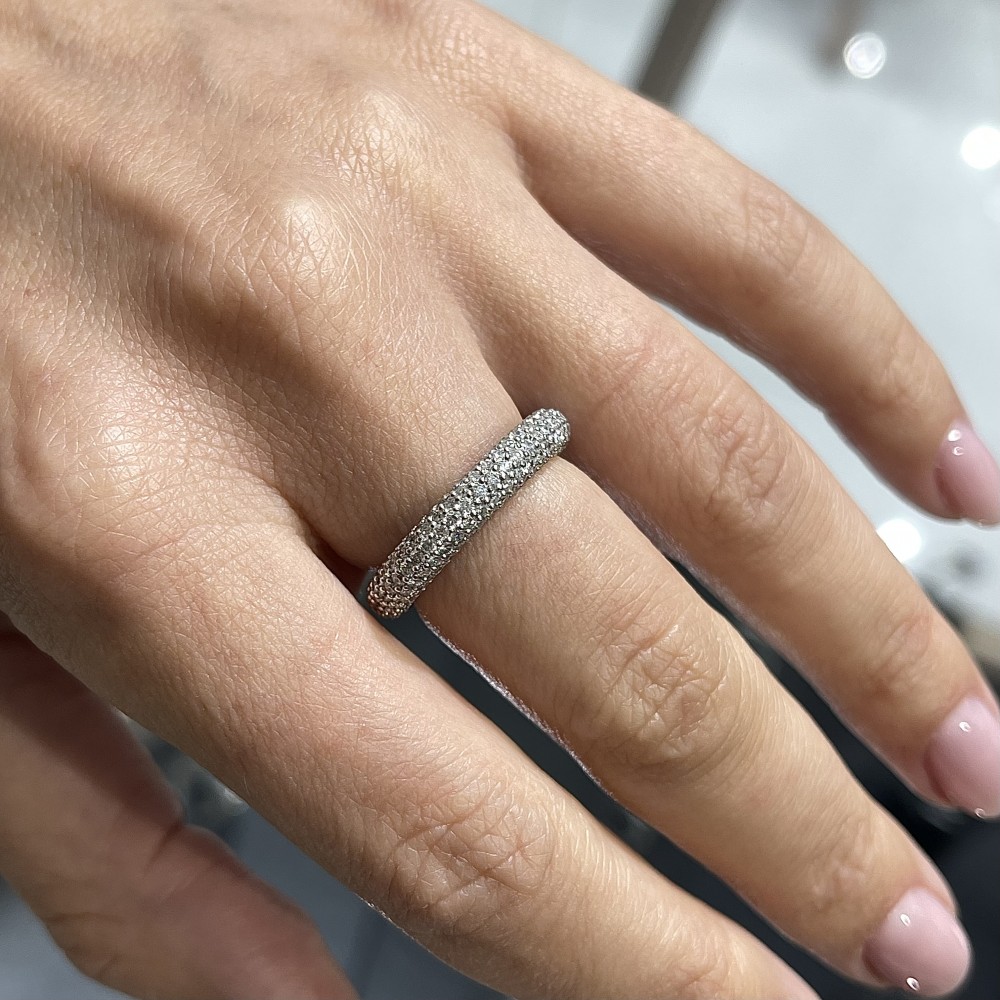 Inel Semi Eternity/ Verigheta cu Diamante de 0.63 ct