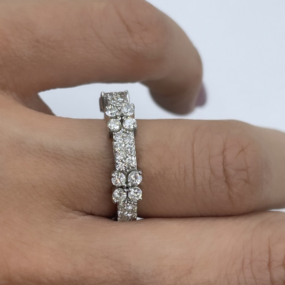 Inel Semi Eternity/ Verigheta cu Diamante de 0.87 ct