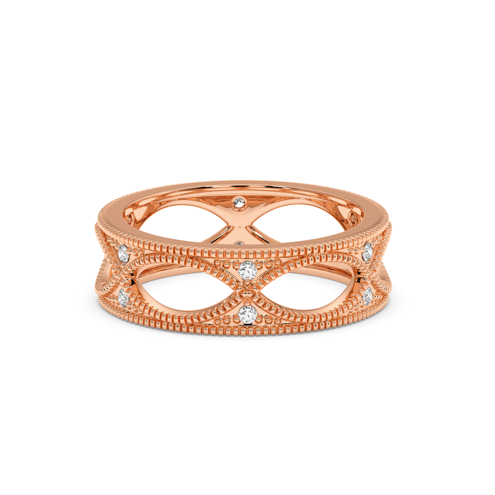 Inel Verigheta cu Diamante de 0.12 ct