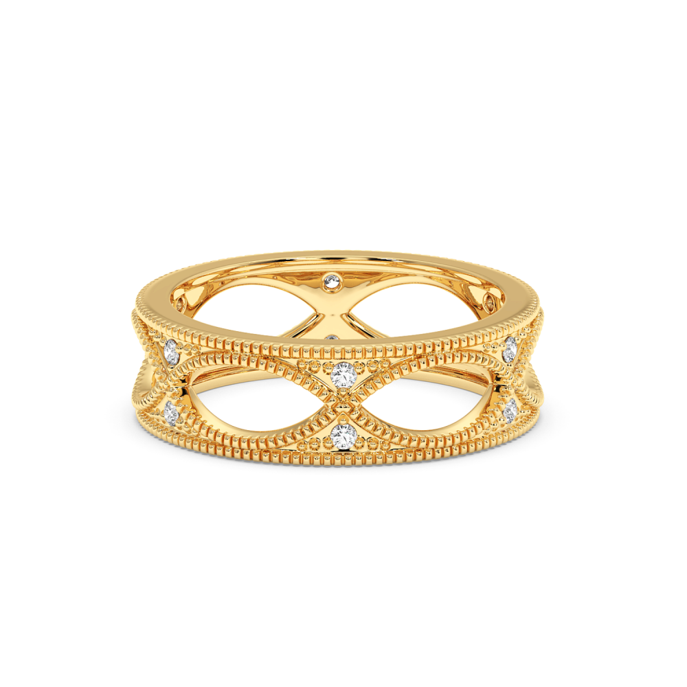 Inel Verigheta cu Diamante de 0.12 ct