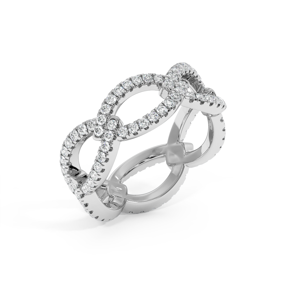 Inel Verigheta Eternity cu Diamante de 0.96ct