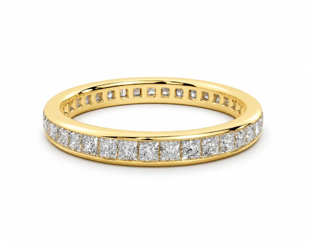 Inel/Verigheta Eternity cu diamante de 1.14ct