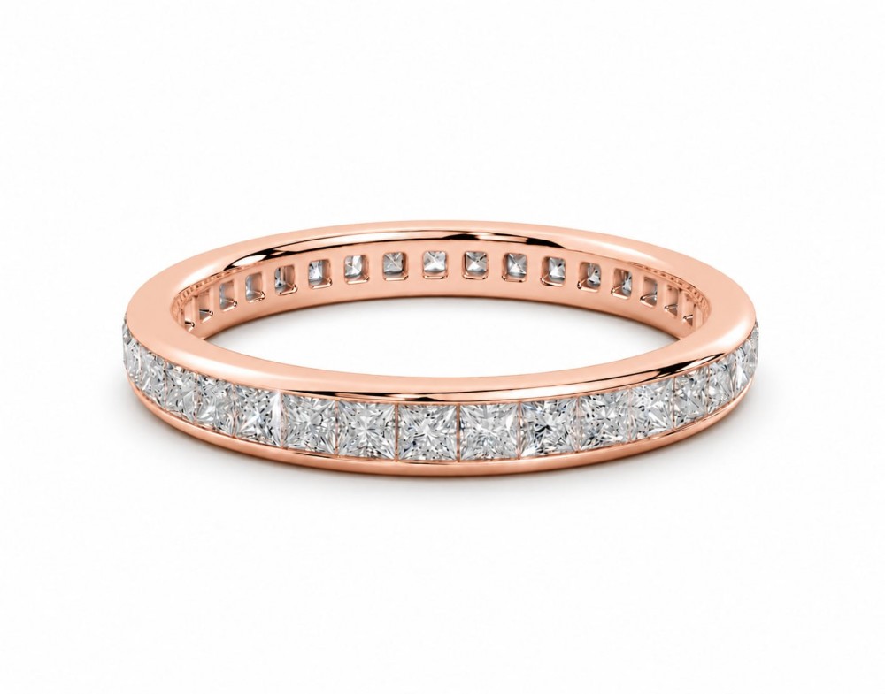 Inel/Verigheta Eternity cu diamante de 1.14ct