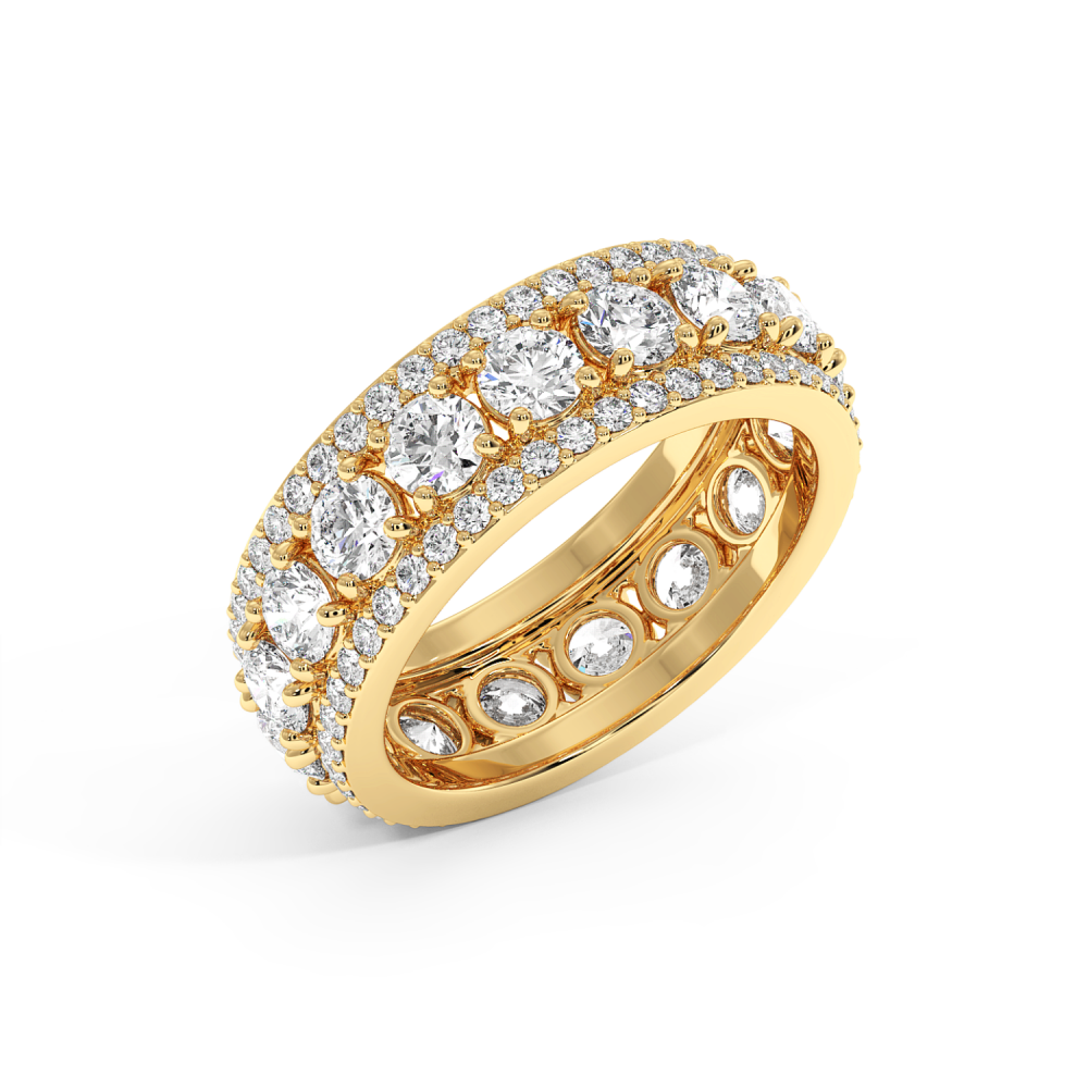 Inel Verigheta Eternity cu Diamante de 3.66ct