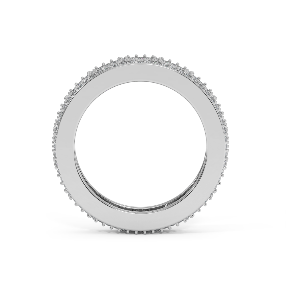 Inel/Verigheta Eternity cu Diamante Princess Cut de 2.24ct si Diamante Rotunde de 0.75ct