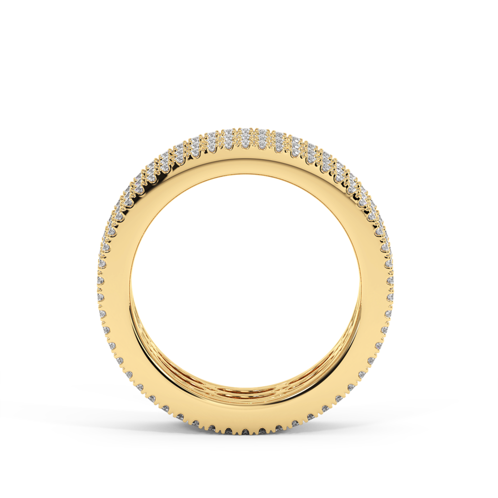 Inel Verigheta Eternity cu Diamante Princess Cut de 3ct si Diamante Rotunde de 0.60ct