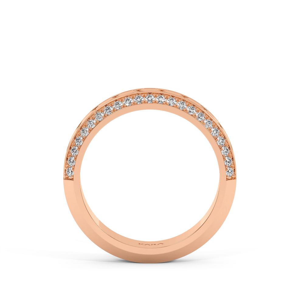 Inel Verigheta Semi Eternity cu Diamante de 0.30ct