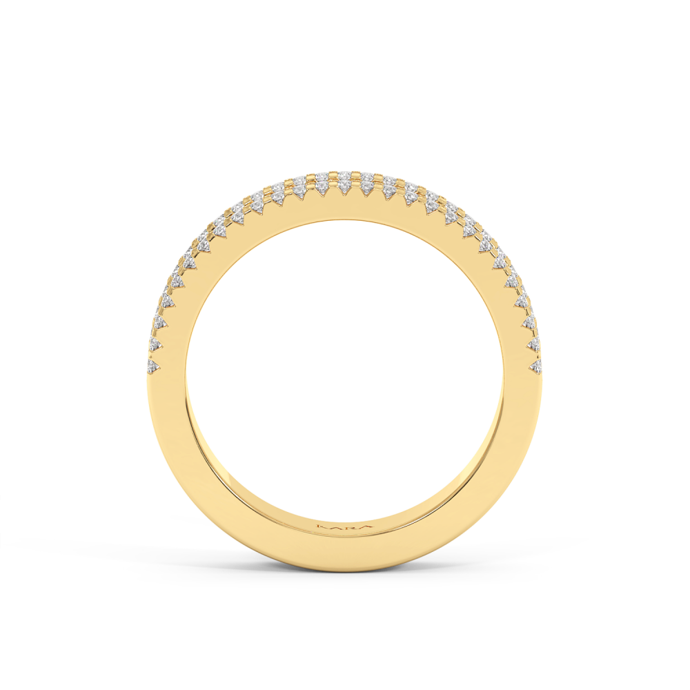 Inel Verigheta Semi Eternity cu Diamante de 0.89ct