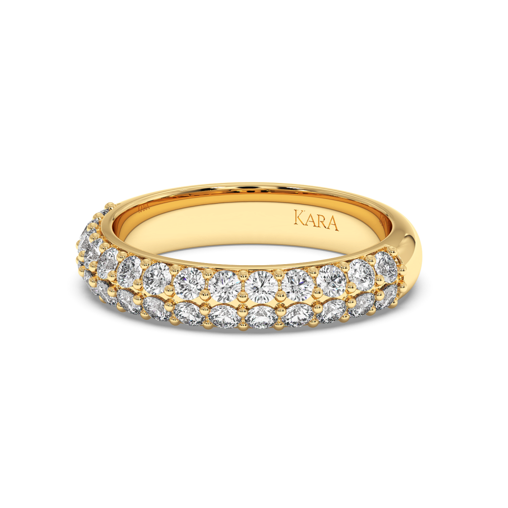 Inel/Verigheta Semi Eternity cu diamante de 0.96ct