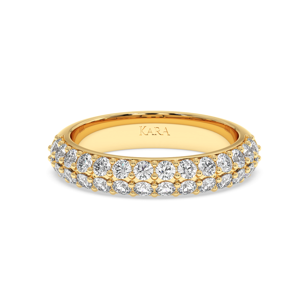 Inel/Verigheta Semi Eternity cu diamante de 0.96ct