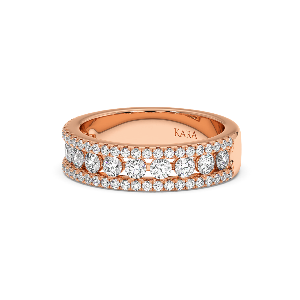 Inel Verigheta Semi Eternity cu Diamante de 1.06ct