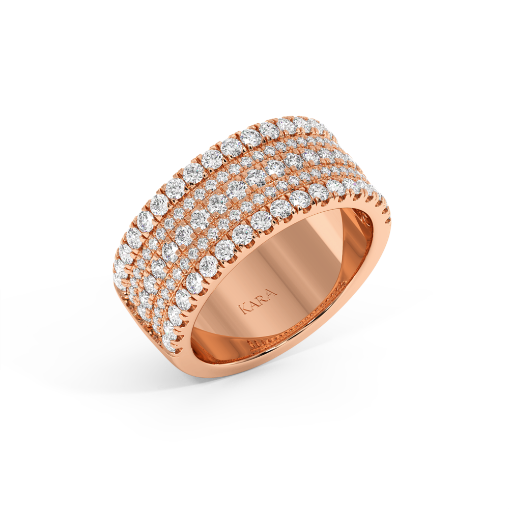 Inel Verigheta Semi Eternity cu Diamante de 1.18ct