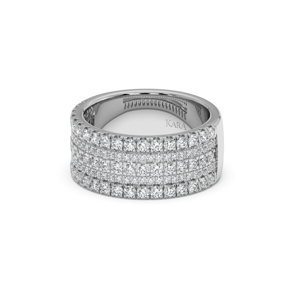 Inel Verigheta Semi Eternity cu Diamante de 1.18ct