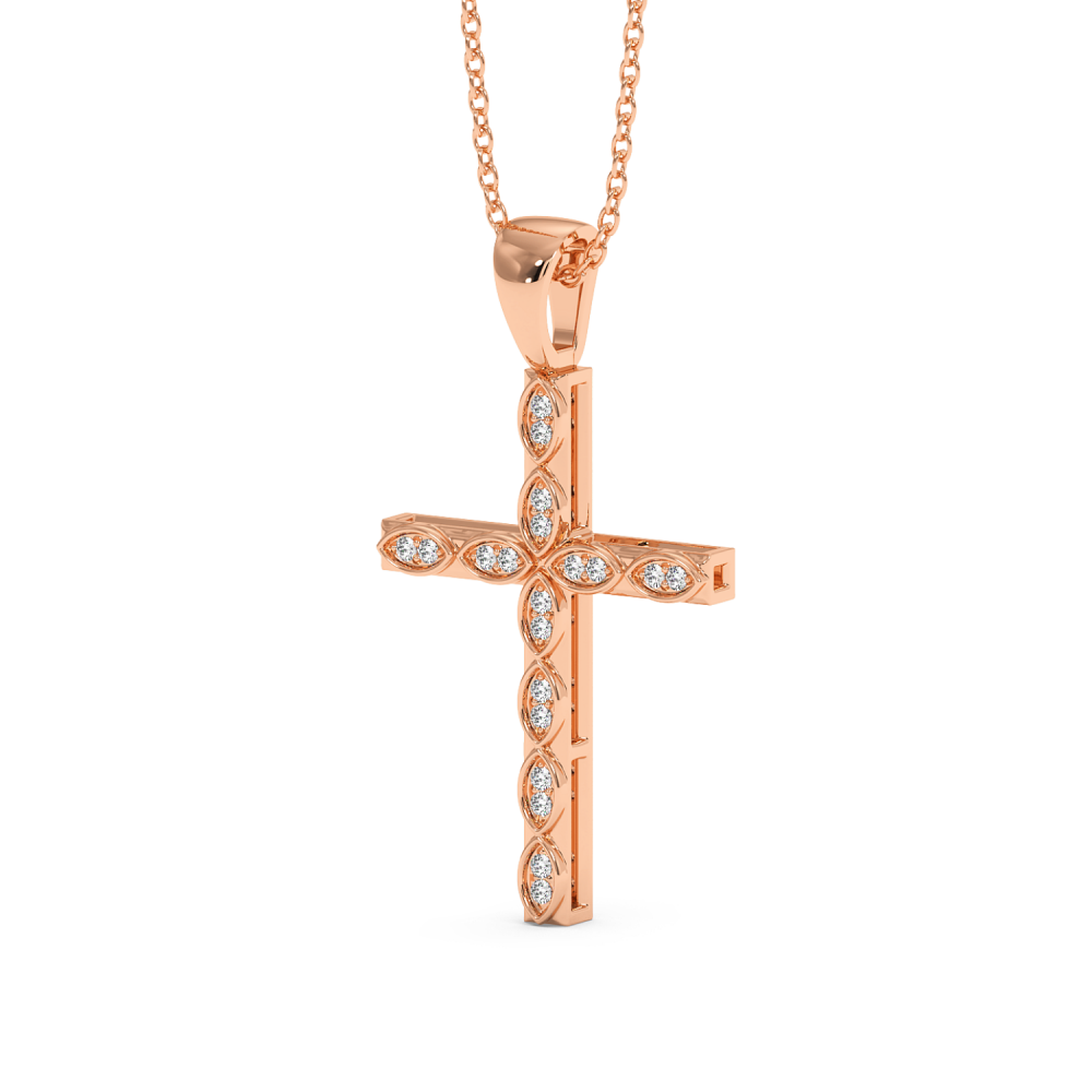 Pandantiv Cruciulita cu Diamante de 0.10ct