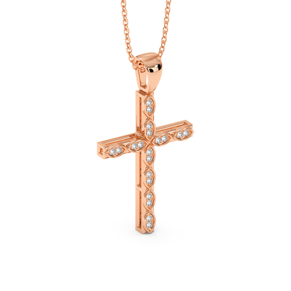 Pandantiv Cruciulita cu Diamante de 0.10ct