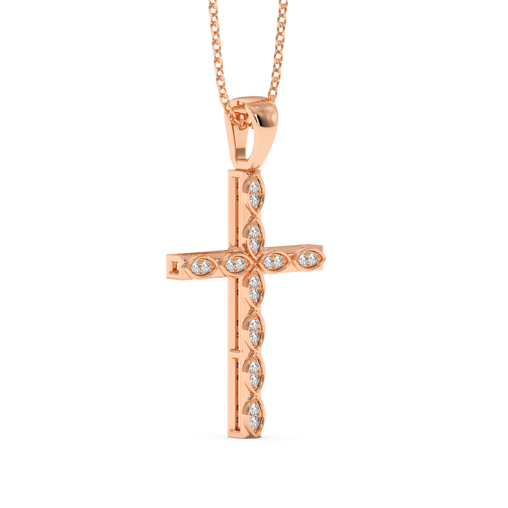 Pandantiv Cruciulita cu Diamante de 0.10ct