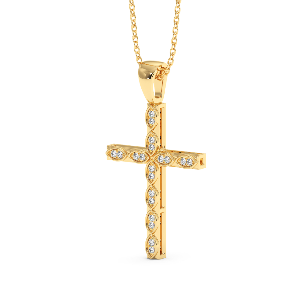 Pandantiv Cruciulita cu Diamante de 0.10ct