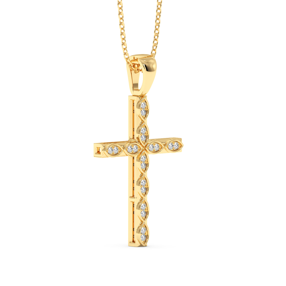 Pandantiv Cruciulita cu Diamante de 0.10ct