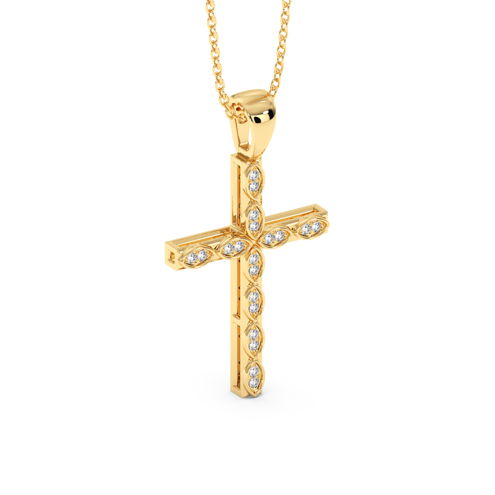 Pandantiv Cruciulita cu Diamante de 0.10ct